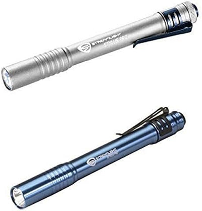 Lápiz stylus con LED blanco funda plata azul