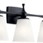 Lámpara tocador 24pulg 3 luces ópalo negro satinado