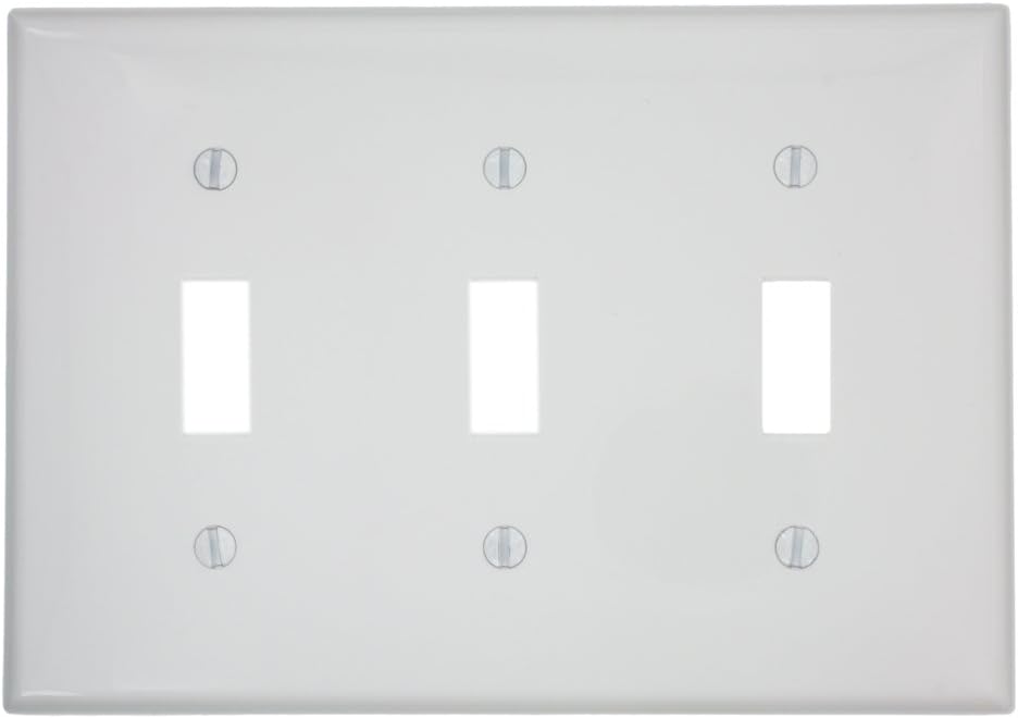 Placa pared interruptor 3 segmentos 80711-W blanco