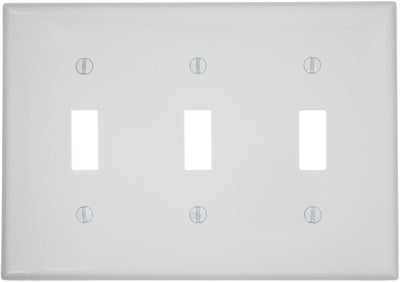 Placa pared interruptor 3 segmentos 80711-W blanco