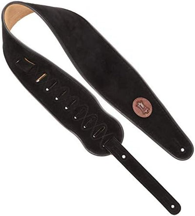 Correa cuero gamuza bajo 4pulg ribete negro