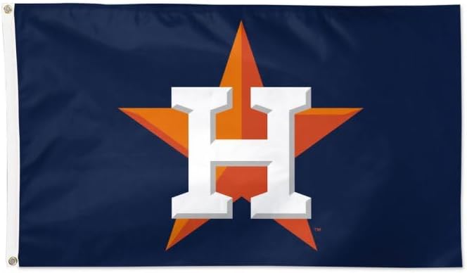 Bandera Astros 3x5 azul naranja blanco uso interior exterior