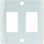 Placa frontal doble interruptor blanco 12875