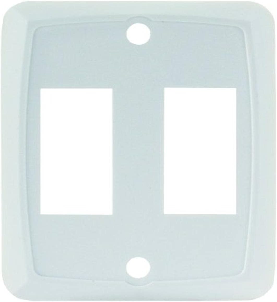 Placa frontal doble interruptor blanco 12875