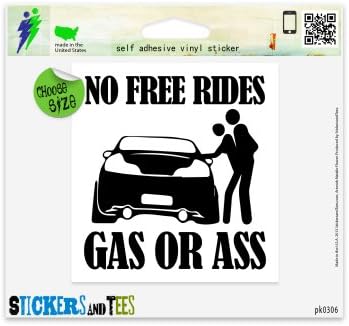 Adhesivo para coche 4x4 interior exterior No Free Rides Gas O Ass