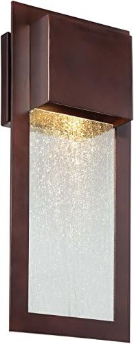 Farol moderno de pared bronce 1 luz halógeno 35 W