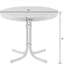 Mesa lateral exterior metal retro brillo coral
