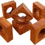 Set 12 servilleteros madera hebillas cuadradas decoración hogar