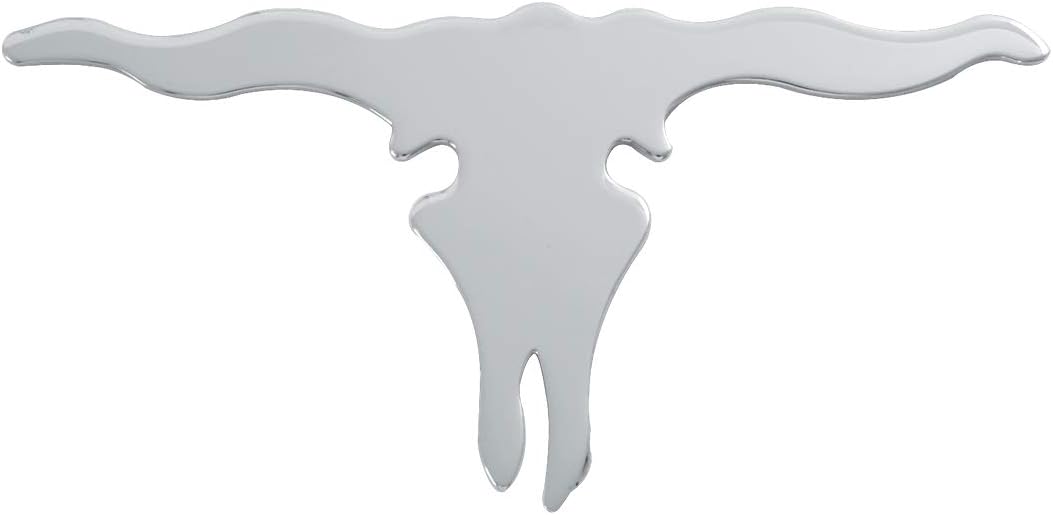 Recorte solapa barro cromada Long Horn Skull