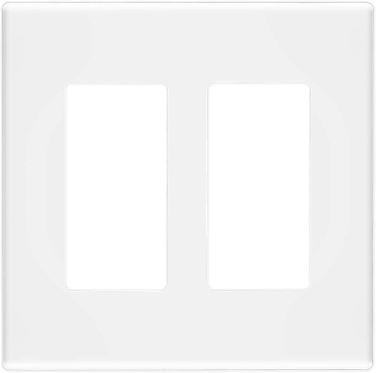 Placas decorativas pared 2 segmentos termoplástica blanco set 10