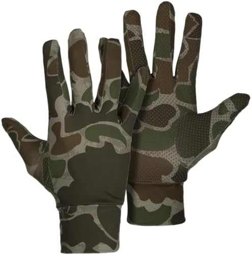 Guantes caza camuflaje ligeros transpirables palma goma OSFM
