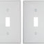Placa pared interruptor palanca 3 segmentos blanco pack 2