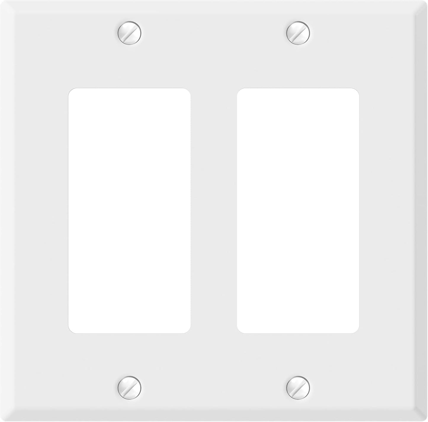 Placa decorativa metal para receptáculo 2 bandas incluye s