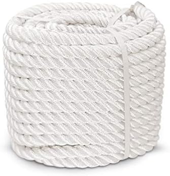 Cuerda trenzada nailon 3/8" x 25 pies blanca