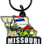 Llavero Missouri mapa estado bandera acrílico color múltiple