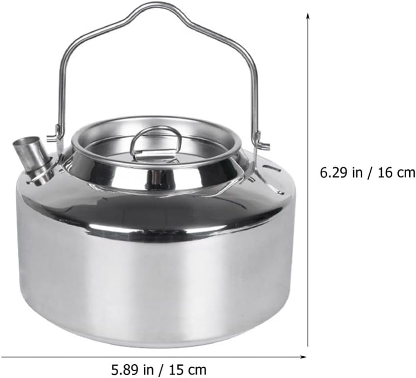 Hervidor acero inox para acampar té café estufa al aire libre