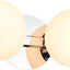 Lámpara baño 2 luces globo cromado montaje pared