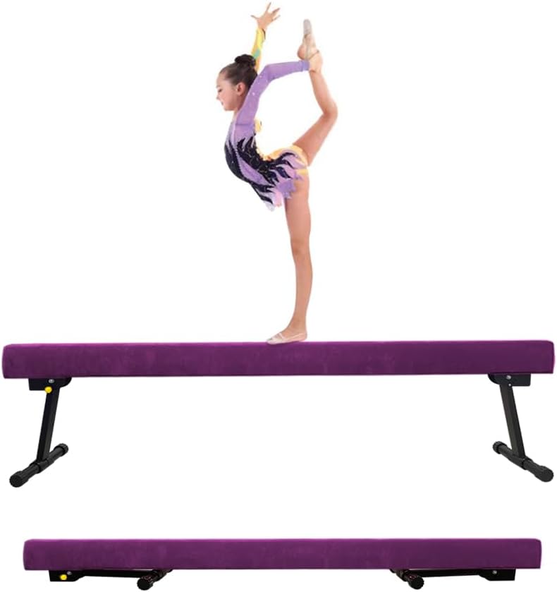 Viga equilibrio ajustable plegable 6/8ft para niños
