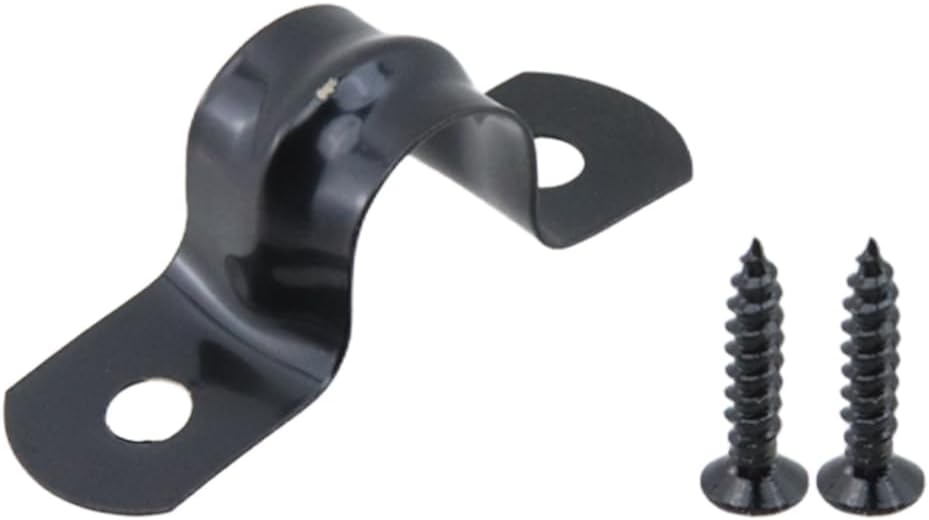 Abrazadera conducto 1/4pulg acero inox 304 correa 2 agujeros negro