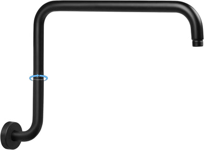 Brazo ducha forma S negro mate extensión PU9H01
