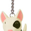 Llavero Bull Terrier PVC para coche blanco