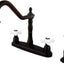 Grifo cocina central 8" bronce aceitado sin arandela