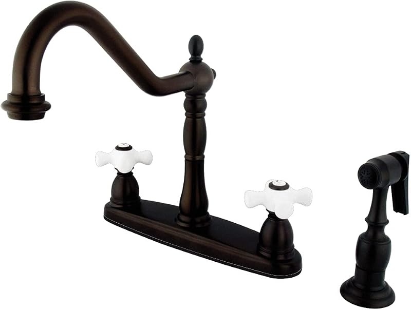 Grifo cocina central 8" bronce aceitado sin arandela