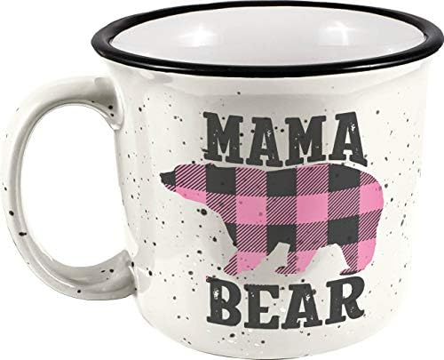 Taza cerámica diseño mamá oso para caravana aire libre