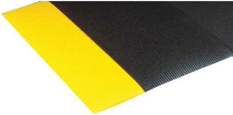 Esterilla antifatiga acanalada 3x12ft Negro/Amarillo