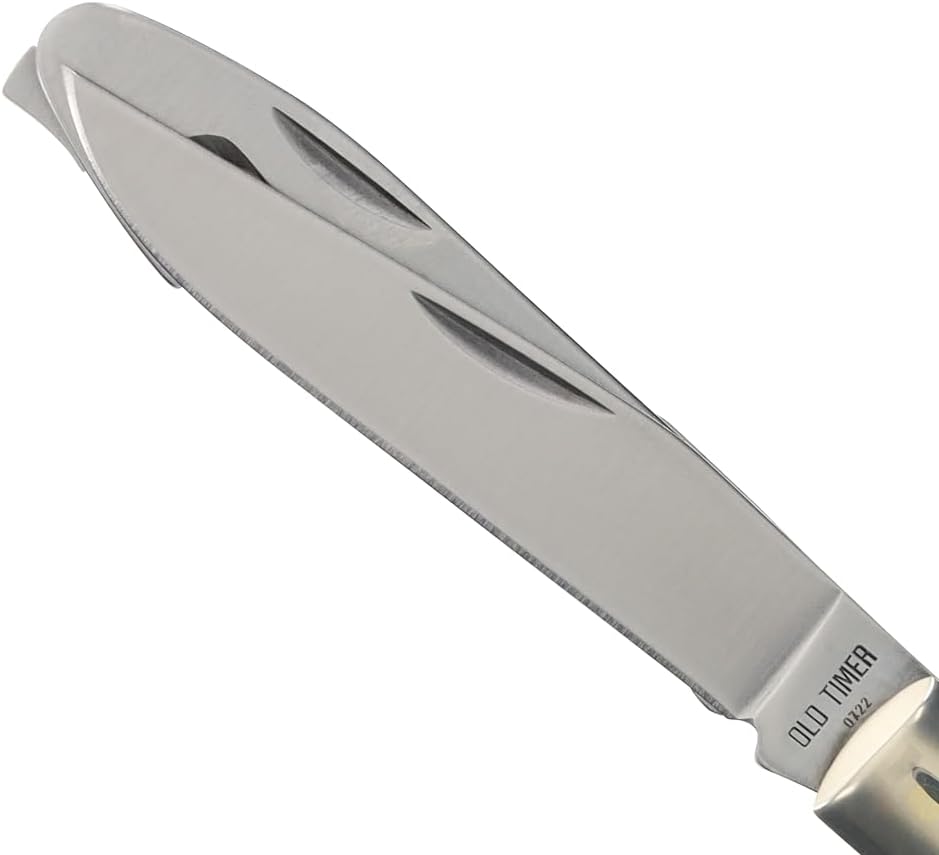 Navaja plegable acero inox 7.4" clip mango aserrado