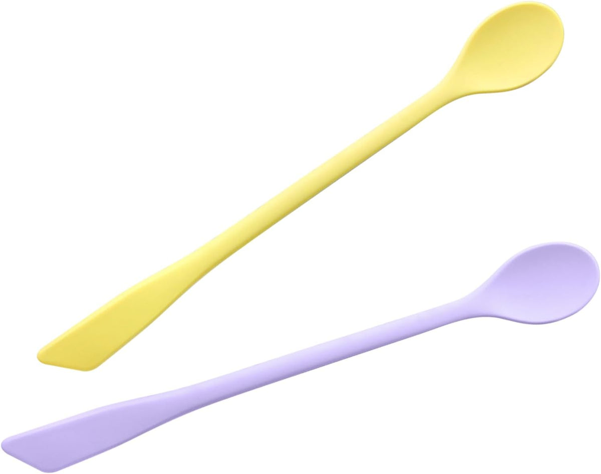 2 Cucharas Silicona 10pulg Doble Extremo para Mezclar