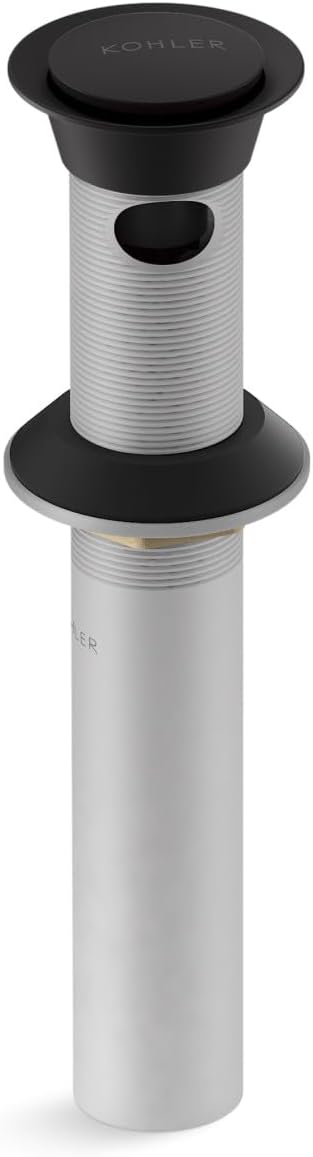 Desagüe lavabo baño con desbordamiento negro mate