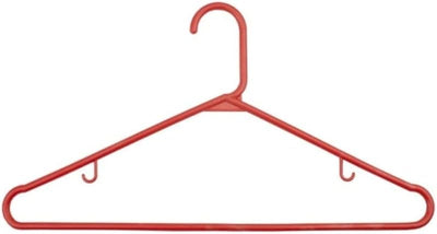 Perchas tubulares plástico 17pulg rojo 144uds