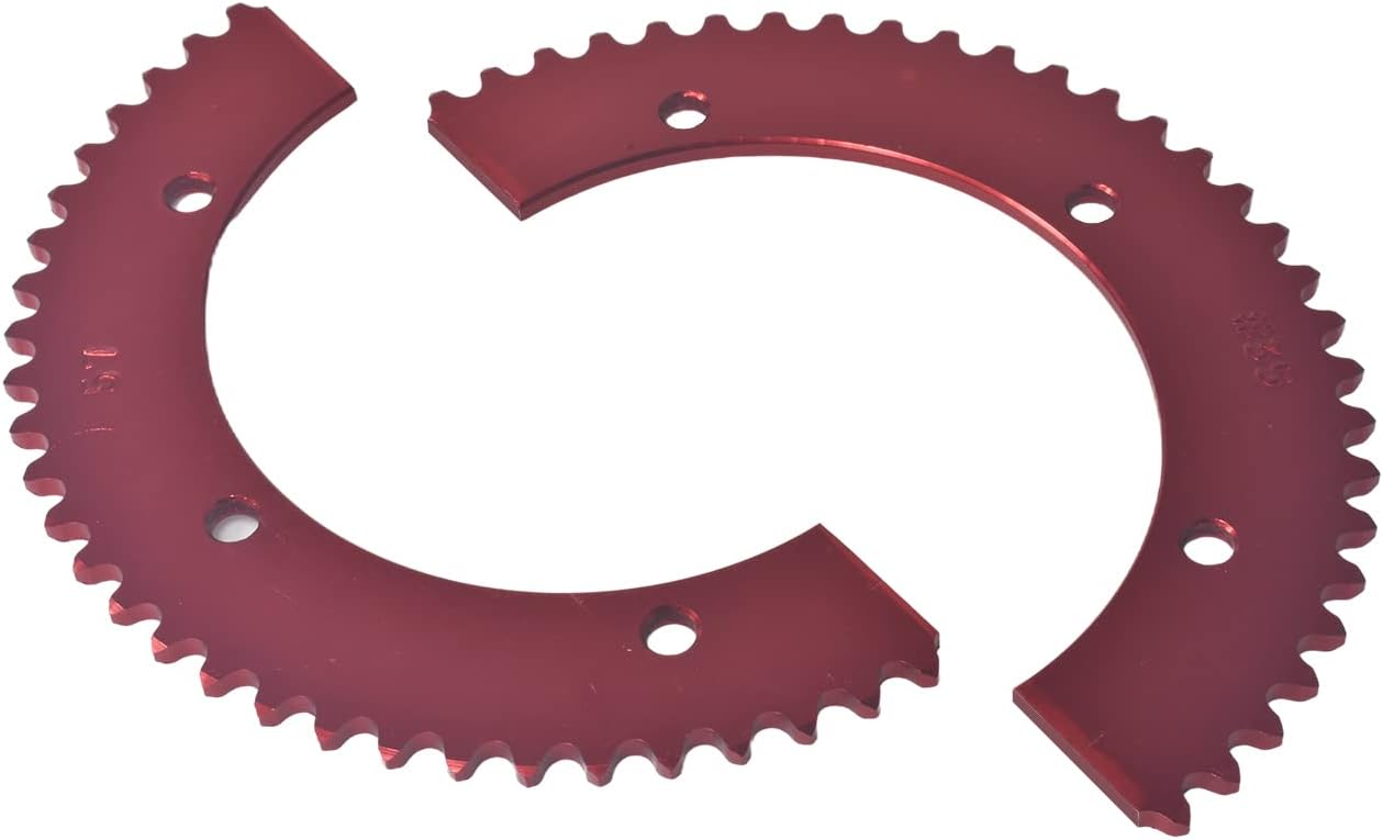 Cadena Piñón Dividido 57T Aluminio Go Kart Bicicleta