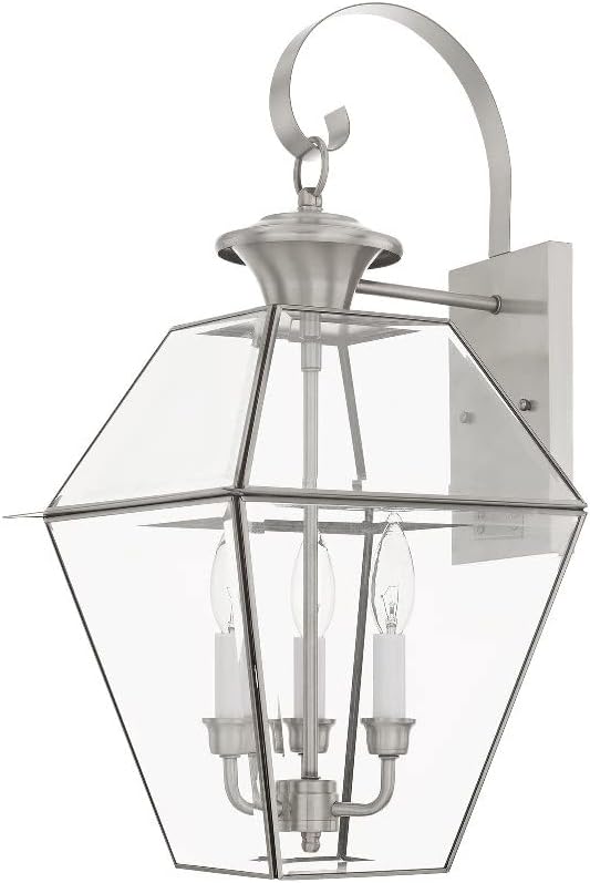 Farol pared exterior 3 luces color bronce