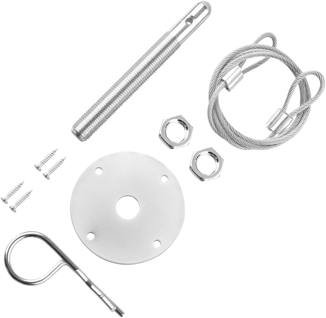 Kit pasadores capó acero inox clip bloqueo cierre exterior