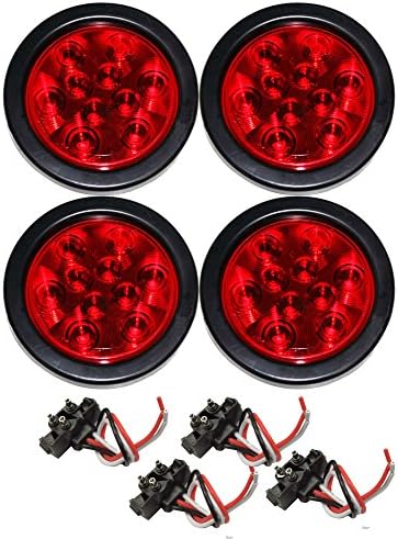 Set 4 Luces LED Redondas 4pulg para Remolque