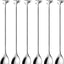 6 Cucharas Acero Inox Mango Largo para Café y Té