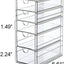 Caja almacenamiento transparente 5 cajones para accesorios cabello