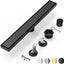 Drenaje ducha lineal acero inox 32pulg negro mate