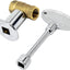 Kit válvula llave gas 1/2" chimenea cromado