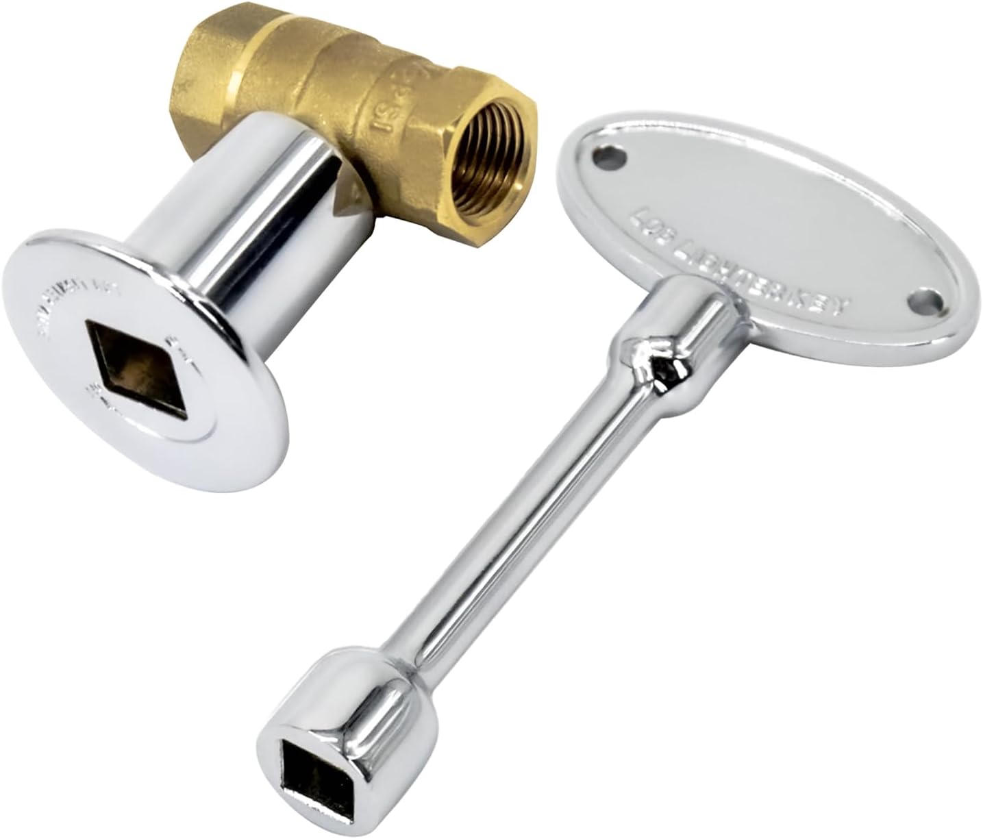 Kit válvula llave gas 1/2" chimenea cromado