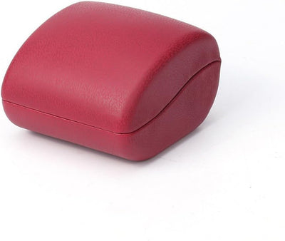 Estuche cuero sintético para anillos LED bodas y joyas
