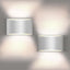 2 Apliques LED Pared Regulables Aluminio Blanco Cálido 3000K