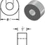Espaciador aluminio negro 1x3/8pulg redondo S3/8