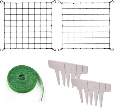 2 Redes Scrog 4x4ft Elástica con 8 Ganchos para Plantas
