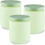 3 Pzas Recipientes Plástico 500g para Cosméticos Viaje Color Verde