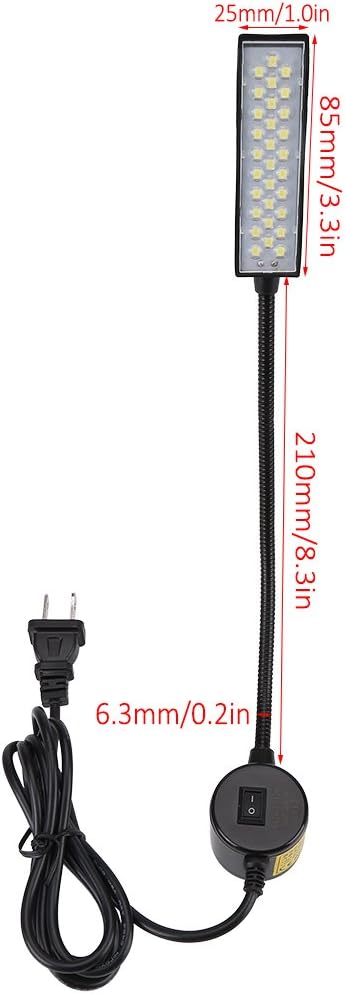 Lámpara mesa 30 LED ajustable interruptor magnético