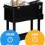 Baúl hielo rodante 80qt carrito fiesta con estante y abridor