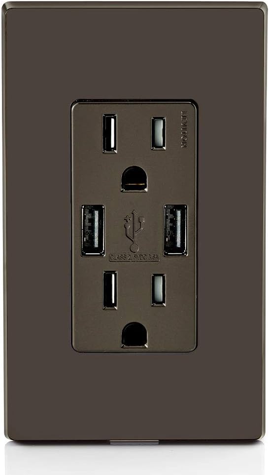 Receptáculo doble resistente con cargadores USB